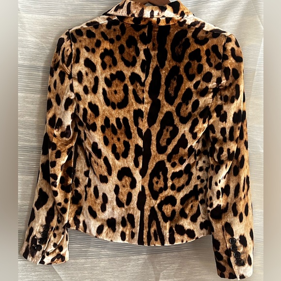 Dolce & Gabbana Leopard Velvet Blazer & Silk-Lined Skirt with Velvet Panel—2000s - Picture 16 of 16